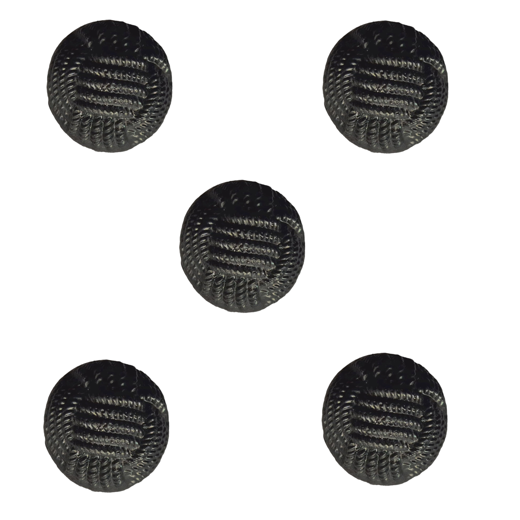 Trucraft - 17mm Rope Knot Shank Buttons - Black - Pack of 5
