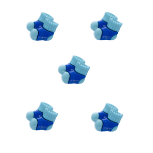 Trucraft - 18mm - Blue Bootee Shank Buttons - Pack of 5