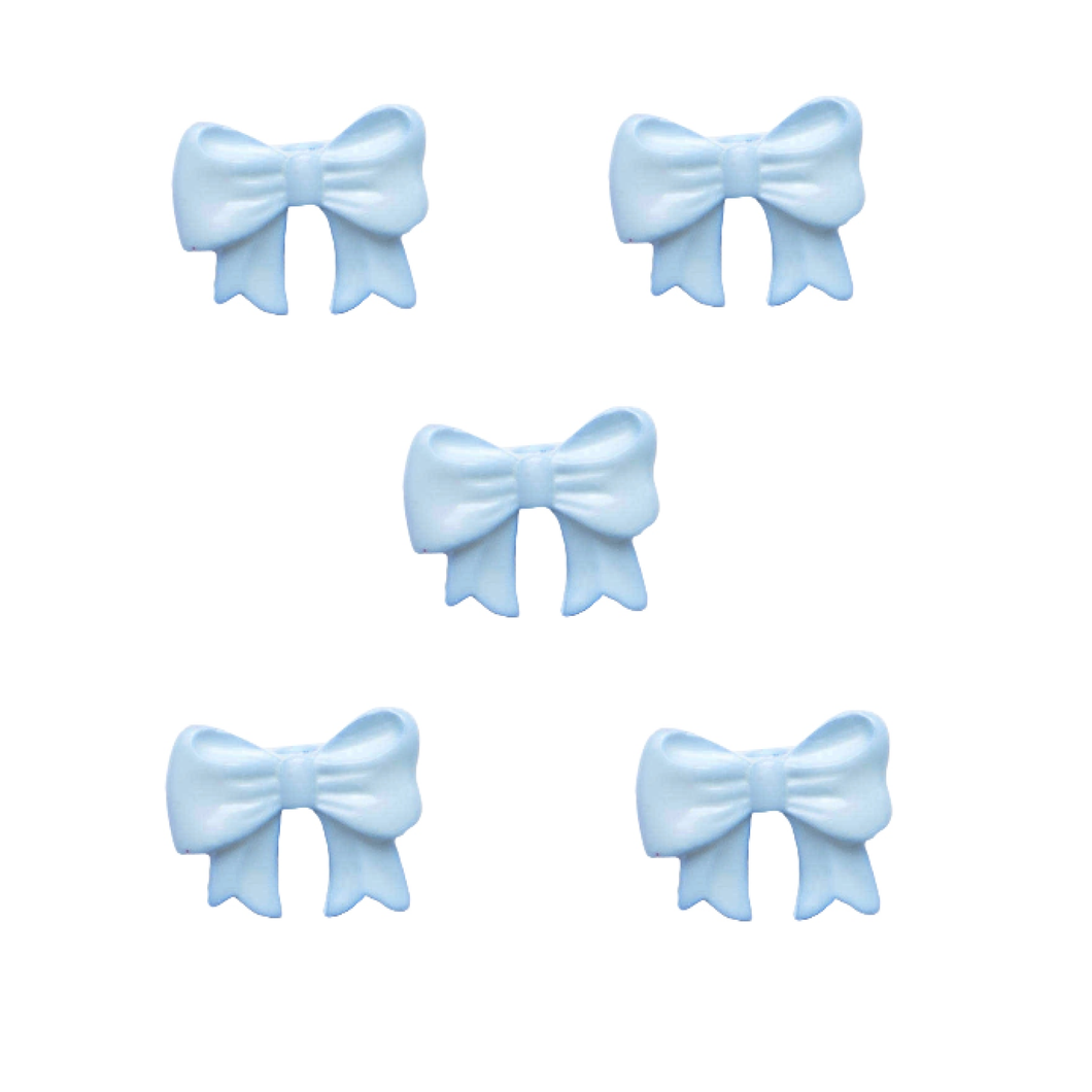 Trucraft - 17mm Baby Blue Bow Shank Buttons - Pack of 5