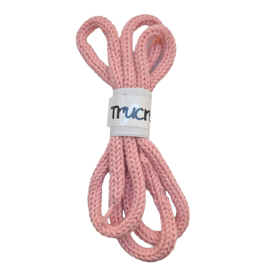 Trucraft - iCord French Knitting Rope - 1m Length - 100% Cotton - 016 Blush Pink