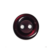 Load image into Gallery viewer, Trucraft - 11mm Burgundy Ring Edge Buttons - Two Hole - Pack of 5
