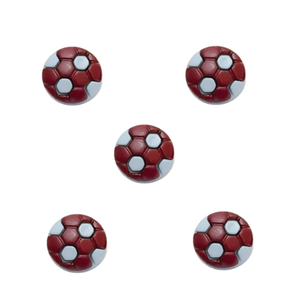 Trucraft - 13mm Claret and Blue Football Shank Buttons - Pack of 5