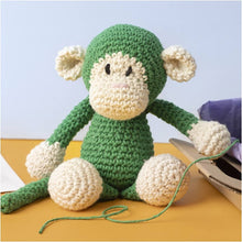 Load image into Gallery viewer, Hoooked X Creativ - Crochet Craft Kit - Amigurumi Green Monkey
