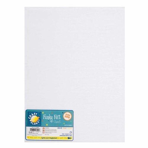 DoCrafts - A4 Felt Sheets - Christmas White - Crafters Pack of 24