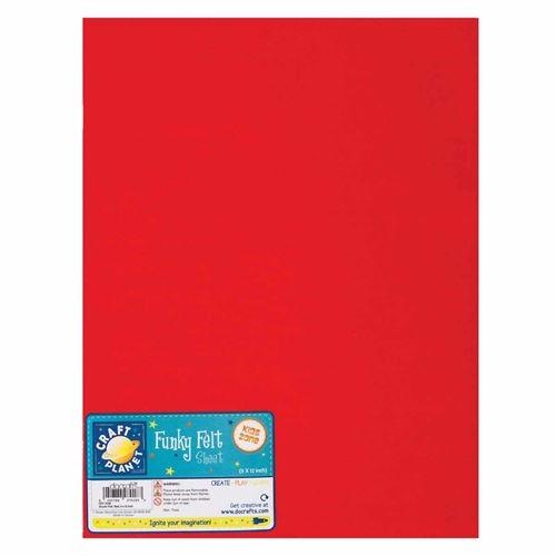 DoCrafts - A4 Felt Sheets - Christmas Red - Crafters Pack of 24