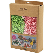 Load image into Gallery viewer, Creativ - Craft Crinkle Paper - Green &amp; Pink -  100g Pack
