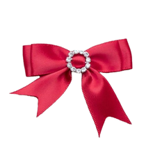 Load image into Gallery viewer, Trucraft - Diamante Buckle Satin Ribbon Craft Bows - Red - Pack of 5
