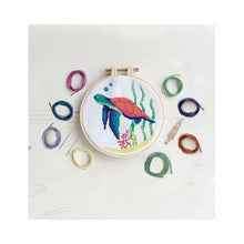Load image into Gallery viewer, DoCrafts – Simply Make – Cross Stitch Kit: Coral Reef Turtle
