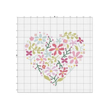 Load image into Gallery viewer, DoCrafts – Simply Make – Cross Stitch Kit: Floral Heart
