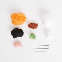 Load image into Gallery viewer, Simply Make - Halloween Needle Felting Kit - Cat in Pumpkin
