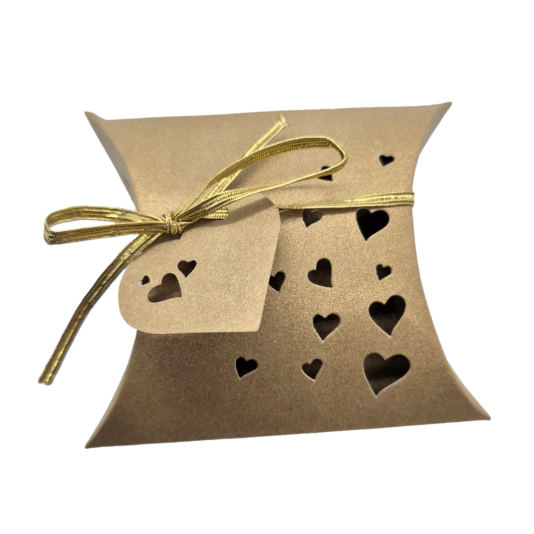 Trucraft - Wedding Favour Pillow Boxes - Gold Pearlescent - Pack of 10