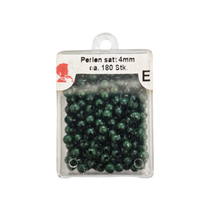 Trucraft - Plastic Beads - 4mm - Box of 180 - Dark Green 176