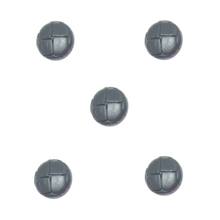 Load image into Gallery viewer, Trucraft - 15mm - Leather Look Football Shank Buttons - Pack of 5 - Grey
