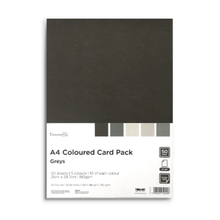 Load image into Gallery viewer, Dovecraft - A4 Coloured Card Pack - 50 Sheets - Greys
