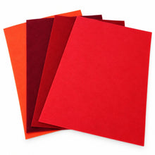 Load image into Gallery viewer, Habicraft - A4 Acrylic Felt Sheets - Reds - Pack of 8 Sheets
