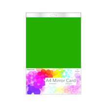 Load image into Gallery viewer, Habicraft A4 Emerald Green Mirror Card: 10 Sheets, 250gsm Cardstock
