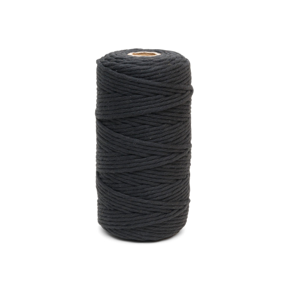 Habicraft - Macrame Cord - 100% Cotton - 3mm Wide x 100m - Black