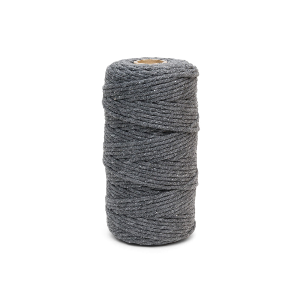 Habicraft - Macrame Cord - 100% Cotton - 3mm Wide x 100m - Grey