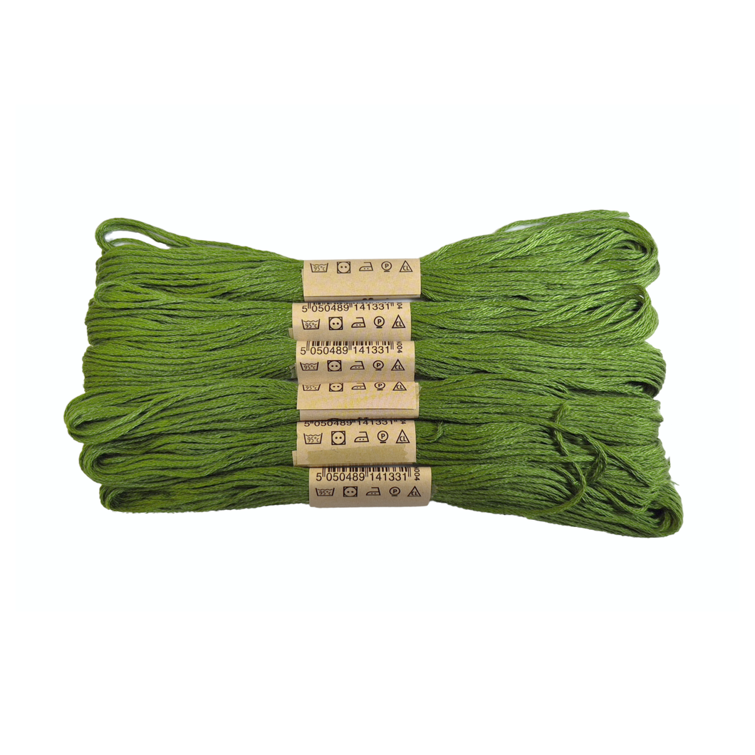 Trucraft - Embroidery Cross Stitch Thread - Colour Safe - 6 Skein Pack - Hunter Green