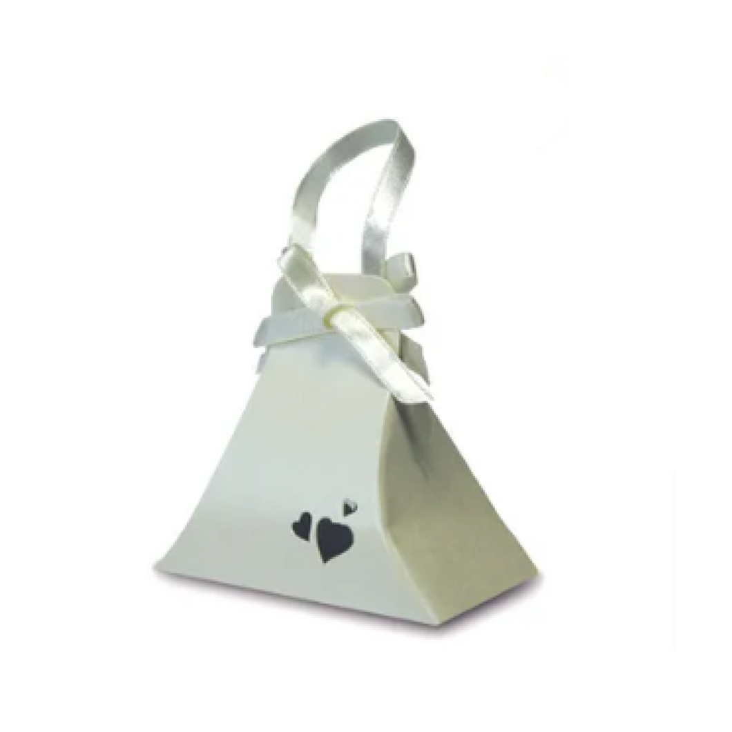 Trucraft - Wedding Favour Boxes - Handbags - Ivory Pearlescent - Pack of 10