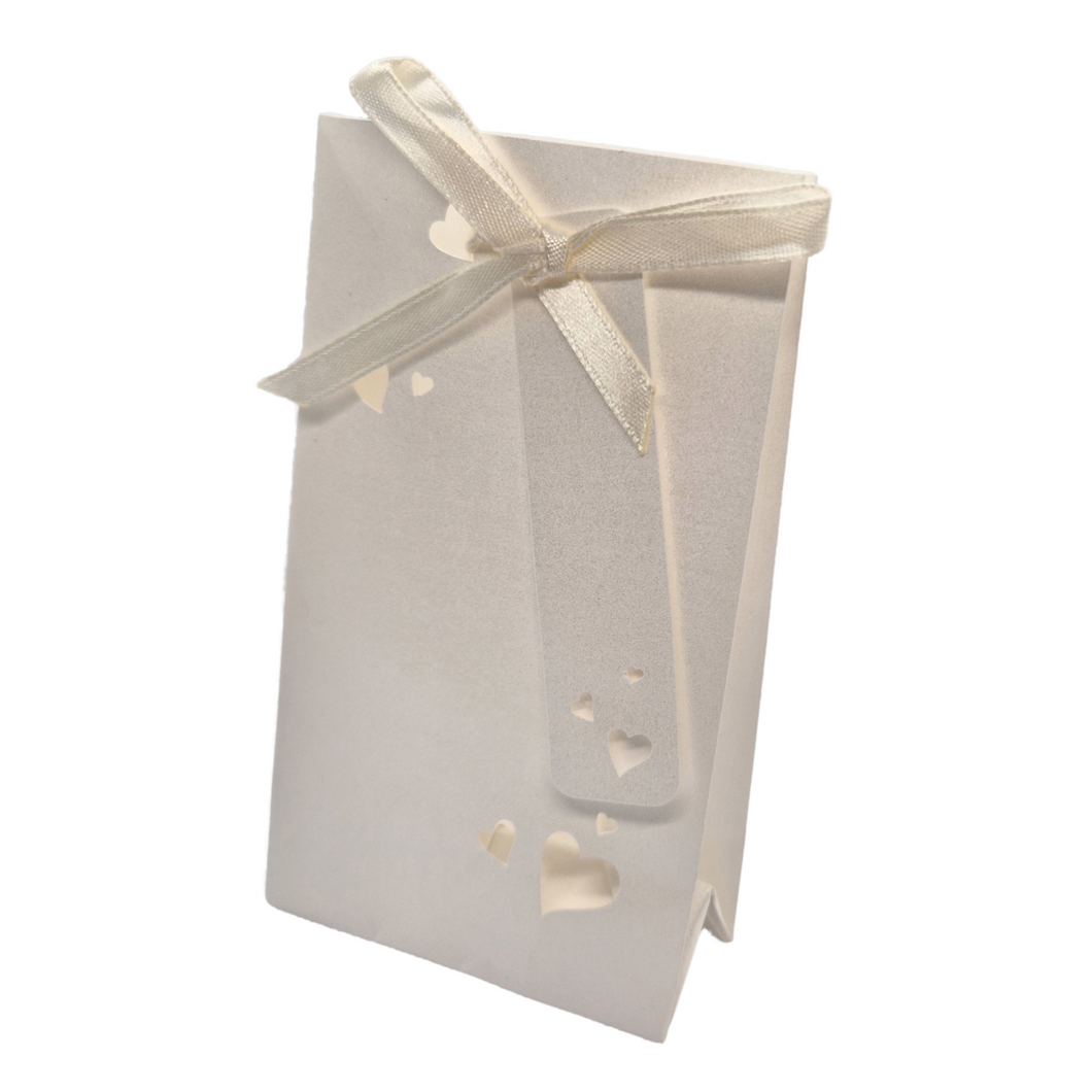 Trucraft - Wedding Favour Boxes - Mini Gift Bags - Ivory Pearlescent - Pack of 10