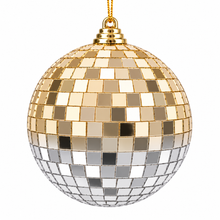 Load image into Gallery viewer, Trucraft - Disco Ball Christmas Tree / Wreath Bauble - Gold / Silver - 8cm
