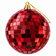 Load image into Gallery viewer, Trucraft - Disco Ball Christmas Tree / Wreath Bauble - Dark Red -  8cm
