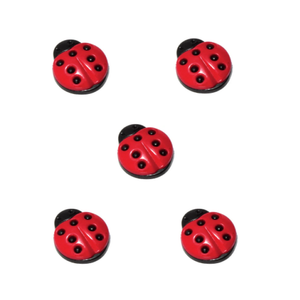 Trucraft - 15mm Ladybird Shank Buttons - Pack of 5