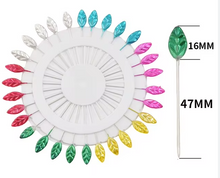 Load image into Gallery viewer, Trucraft - Sewing Pin Wheel - Leaf Shape - Long Length x 30 Pieces
