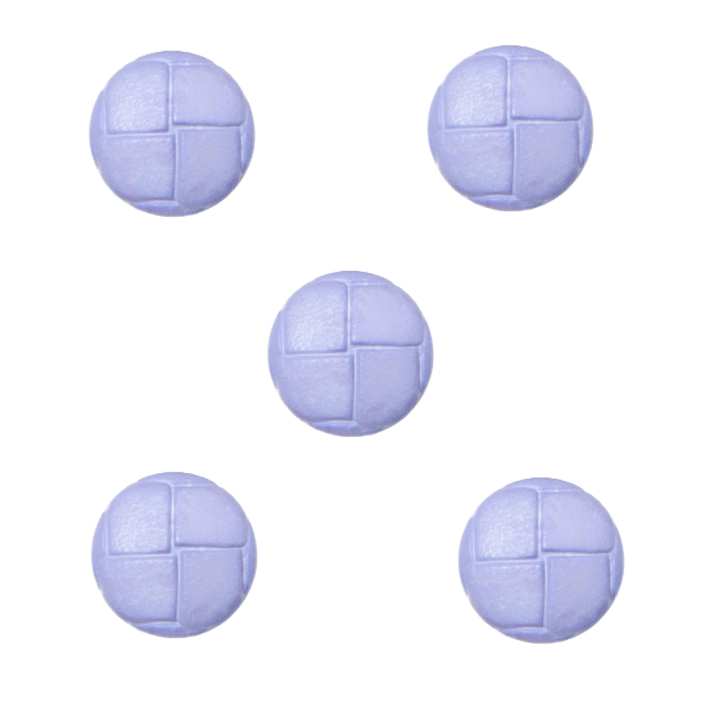 Trucraft - 15mm - Leather Look Football Shank Buttons - Pack of 5 - Lilac