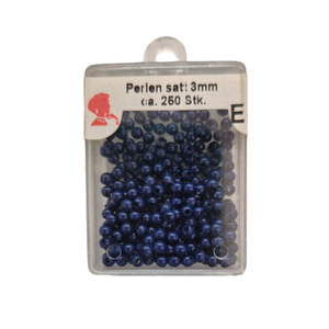 Trucraft - Plastic Beads - 3mm - Box of 250 - Navy Blue 137