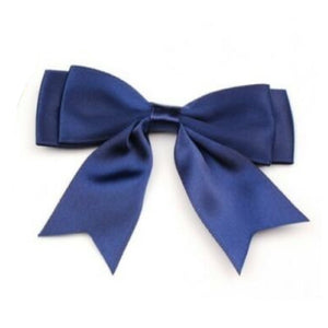 Trucraft - 10.5cm Wide Satin Ribbon Double Craft Bows - NAVY BLUE - Pack of 5