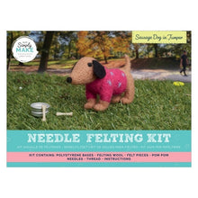 Load image into Gallery viewer, Simply Make - Needle Felting Kit - Sausage Dog with Jumper
