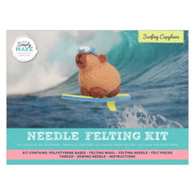 Load image into Gallery viewer, Simply Make - Needle Felting Kit - Surfing Capybara
