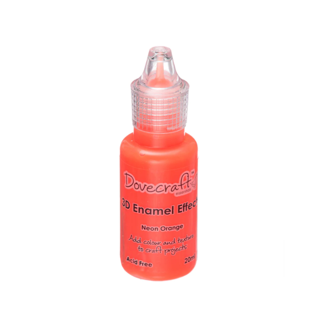 Dovecraft - Enamel Effects Paint - Easy Application - 20ml - Neon Orange