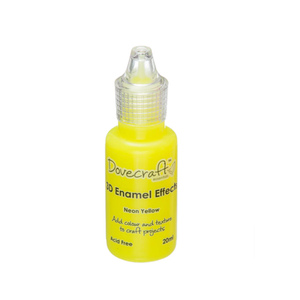 Dovecraft - Enamel Effects Paint - Easy Application - 20ml - Neon Yellow