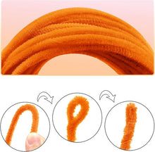 Load image into Gallery viewer, Trucraft Orange Chenille Stems – Premium Pipe Cleaners - 100 Pack - 6mm x 30cm
