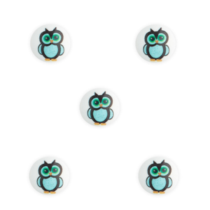 Trucraft - 15mm Owl Shank Buttons - Pack of 5