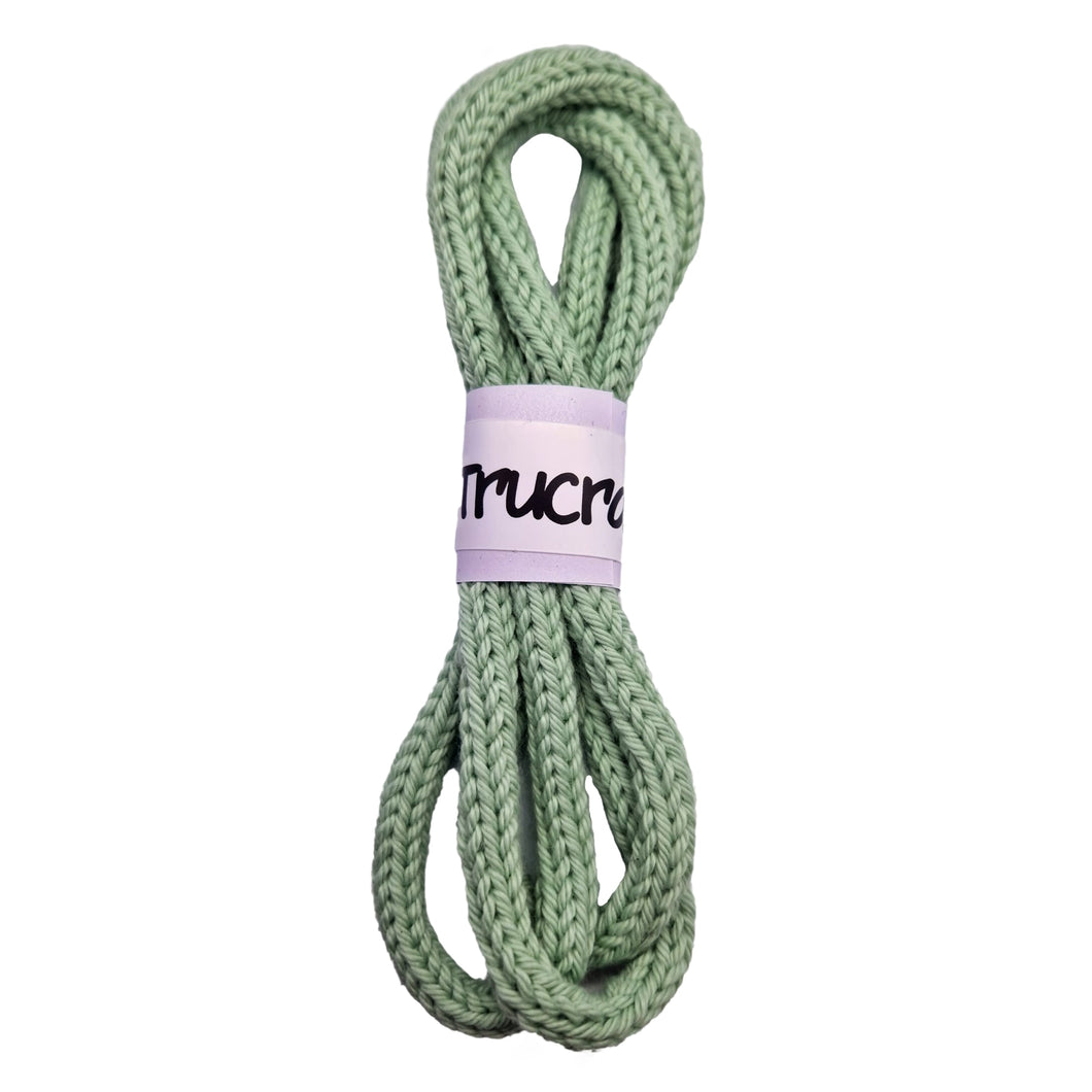 Trucraft - iCord French Knitting Rope - 1m Length - 100% Cotton - 011 Pale Sage