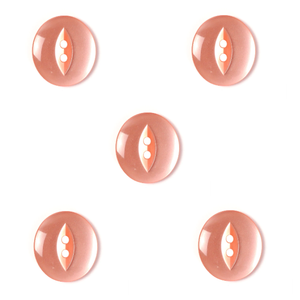 Trucraft - Fish Eye Sewing Buttons - 19mm Size 30 - Peach - Pack of 5