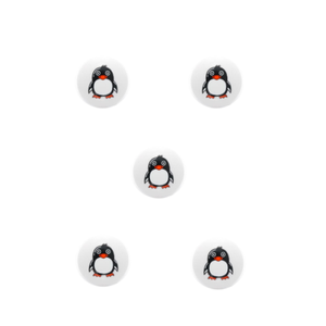 Trucraft - 15mm Penguin Shank Buttons - Pack of 5