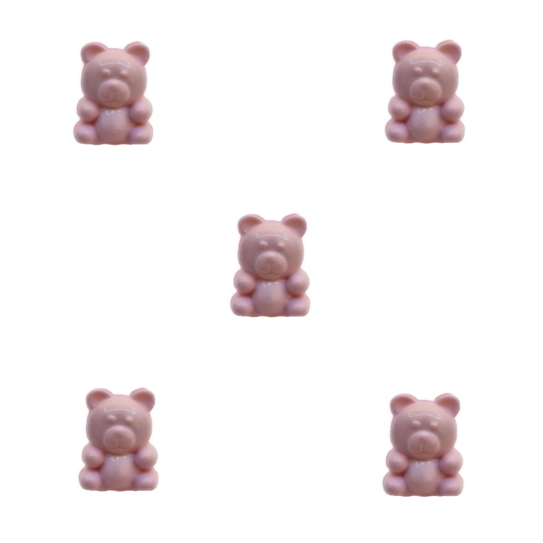 Trucraft - Pink Teddy Bear Shank Buttons - 15mm - Pack of 5