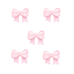 Trucraft - 17mm Baby Pink Bow Shank Buttons - Pack of 5