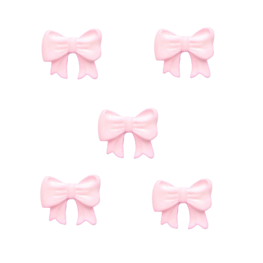 Trucraft - 17mm Baby Pink Bow Shank Buttons - Pack of 5