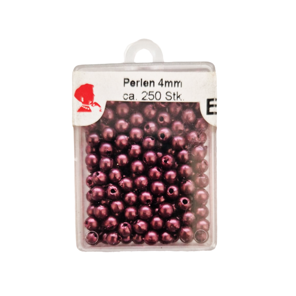 Trucraft - Plastic Beads - 4mm - Box of 250 - Pearl Plum 029