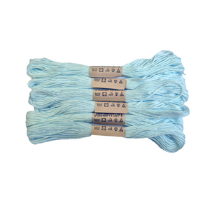 Trucraft - Embroidery Cross Stitch Thread - Colour Safe - 6 Skein Pack - Powder Blue