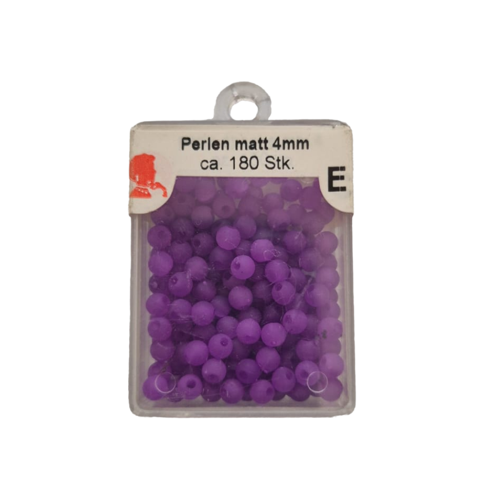 Trucraft - Plastic Beads - 4mm - Box of 180 - Opaque Purple 182