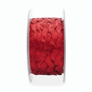 Super Ribbons - Ric Rac Trim - Metallic Red - 13mm Wide x 20m Reel ...