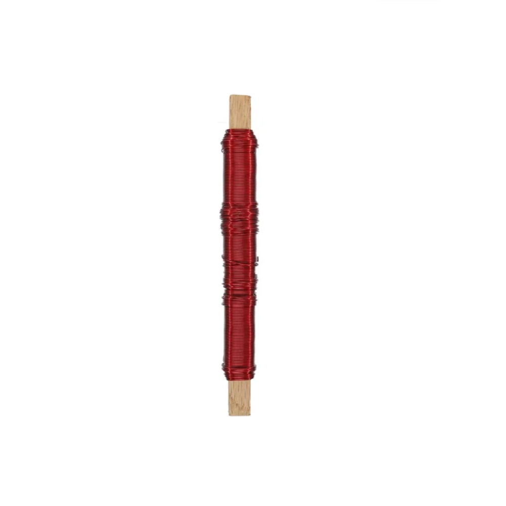 Trucraft - Metallic Binding Wire - 0.5mm Wide - 50g Stick - Red