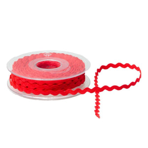Trucraft - Ric Rac Trim - RED - 6mm Wide - 5 Metre Length